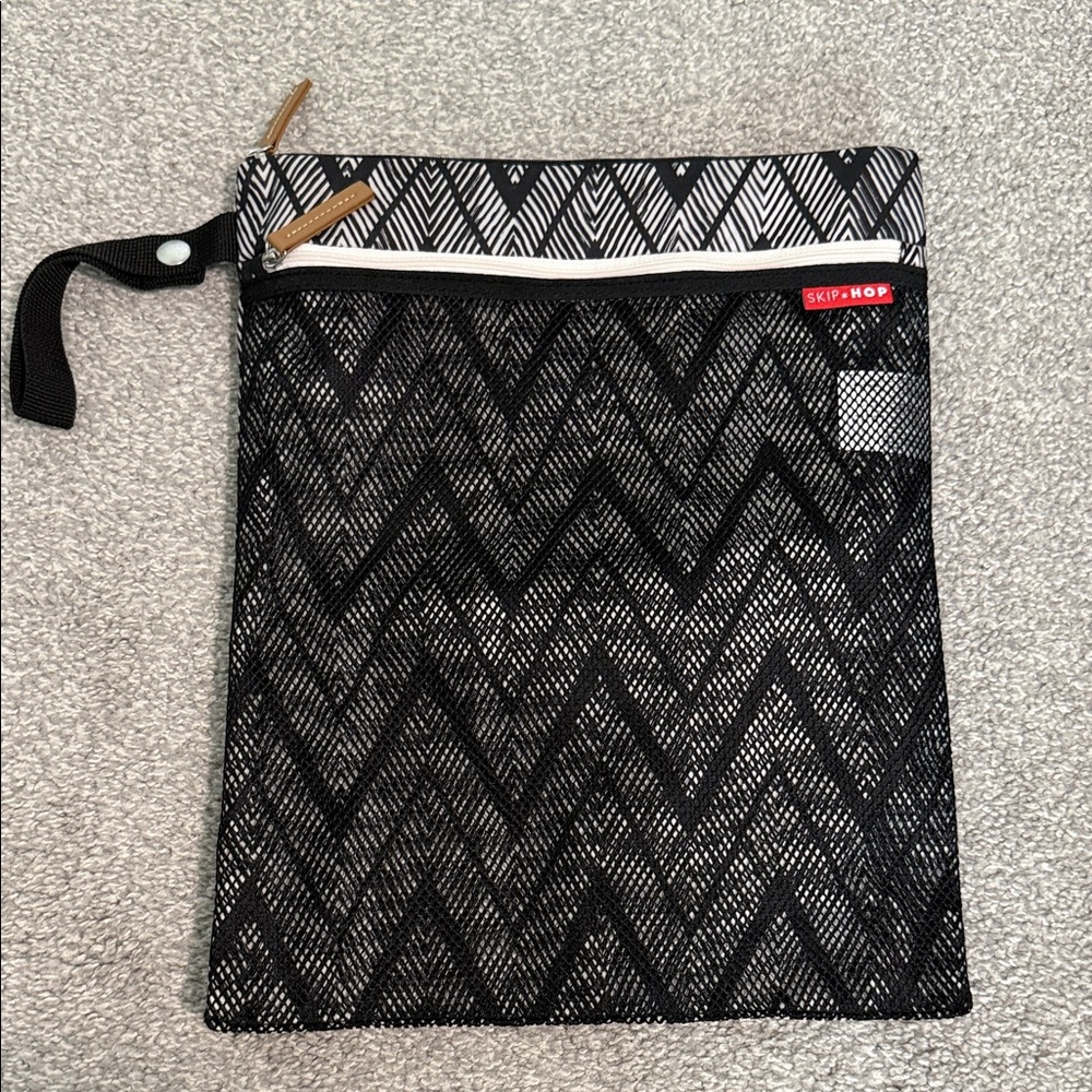 Skip Hop Black and White Chevron Toiletry Bag